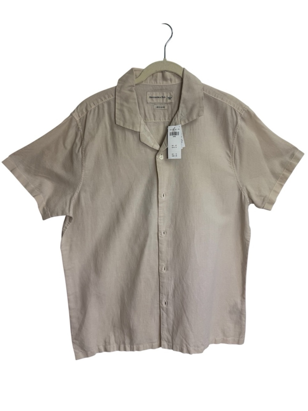 Abercrombie & Fitch Linen Blend Shirt, Size LARGE